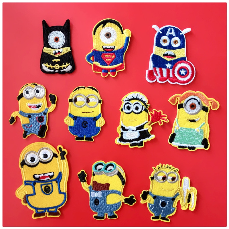 ✐Nhân Vật Người Lính Trong Phim Despicable Dad / Despicable Me-Little 2✐ 1 Miếng Dán Ủi Quần Áo DIY Bằng Vải Nỉ