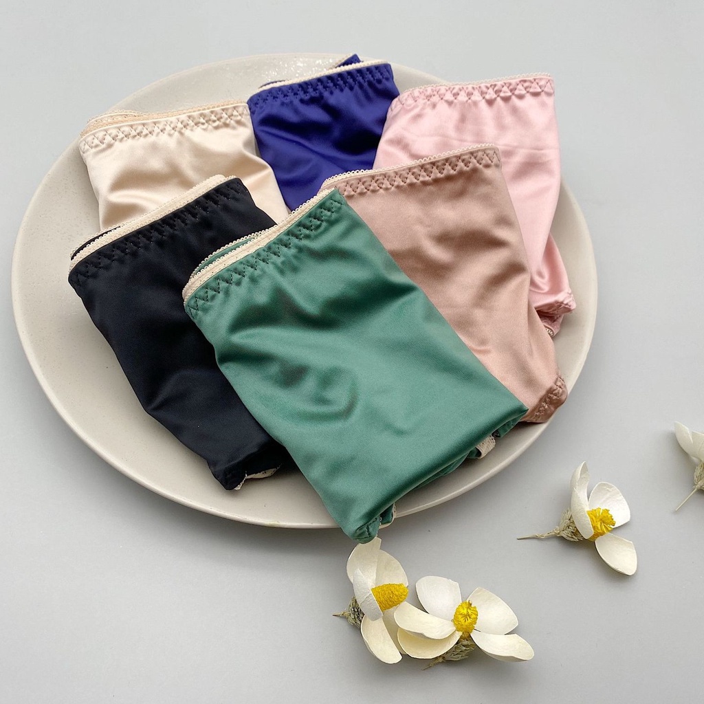 Quần Lót Thể Thao Satin Không Đường May Thoáng Khí Thoải Mái Dành Cho Nữ