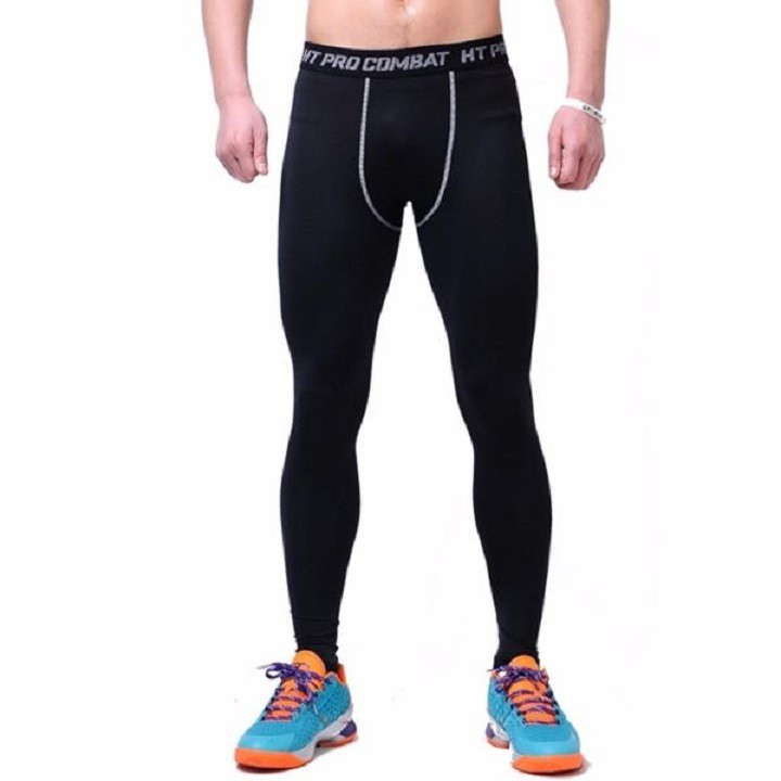 Quần giữ nhiệt COMBAT PRO Quần Legging Nam tập Gym bóng đá bóng rổ