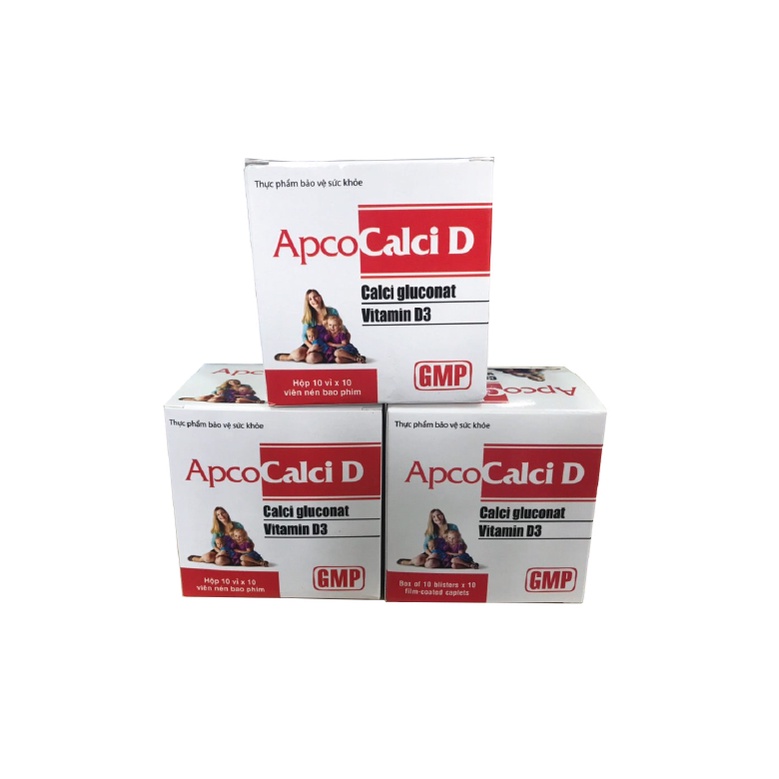 CALCI D APCO - CALCI GLUCONATE &amp; VITAMIN D3 - CUNG CẤP CALCI &amp; VITAMIN D3 GIÚP XƯƠNG CHẮC KHỎE