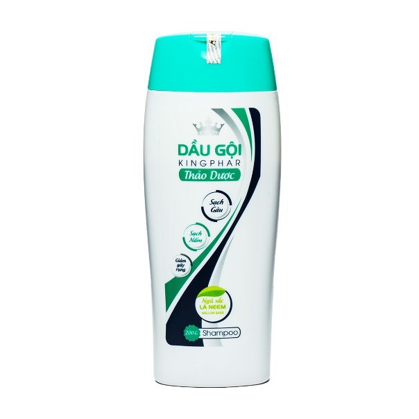 Dầu Gội, dầu xả Thảo Dược KINGPHAR - Chai 200g - Hạn chế tóc gãy rụng, sạch gàu và mượt tóc