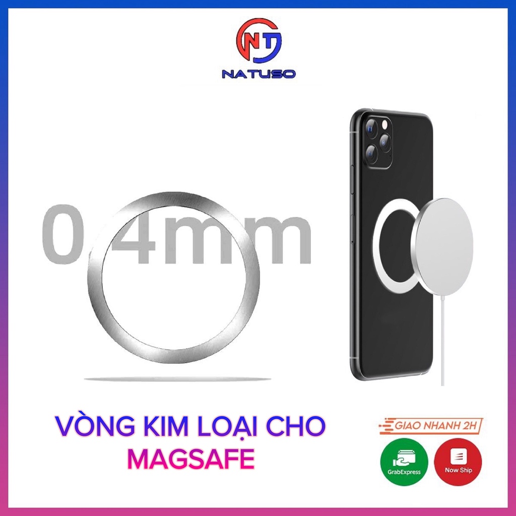 Vòng từ tính kim loại hỗ trợ hút sạc không dây cho điện thoại smartphone quạt tản nhiệt