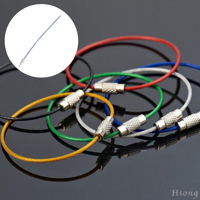 Dây cáp 6in 1.5mm bằng thép không gỉ dùng làm móc chìa khóa/ trang sức cho nam và nữ DIY