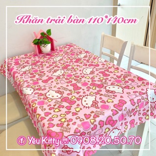 ☘💓Khăn trải bàn Hello Kitty mẫu tim💓☘