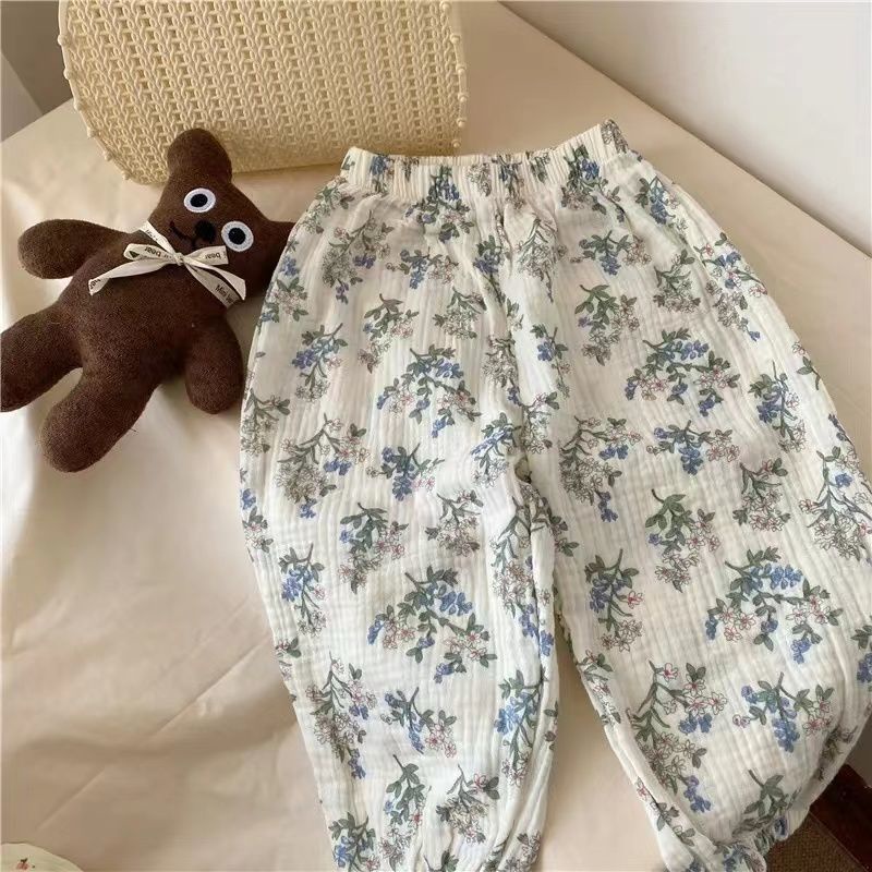 Quần Cotton Hai Lớp Họa Tiết Hoạt Hình Phong Cách Hàn Quốc Cho Bé