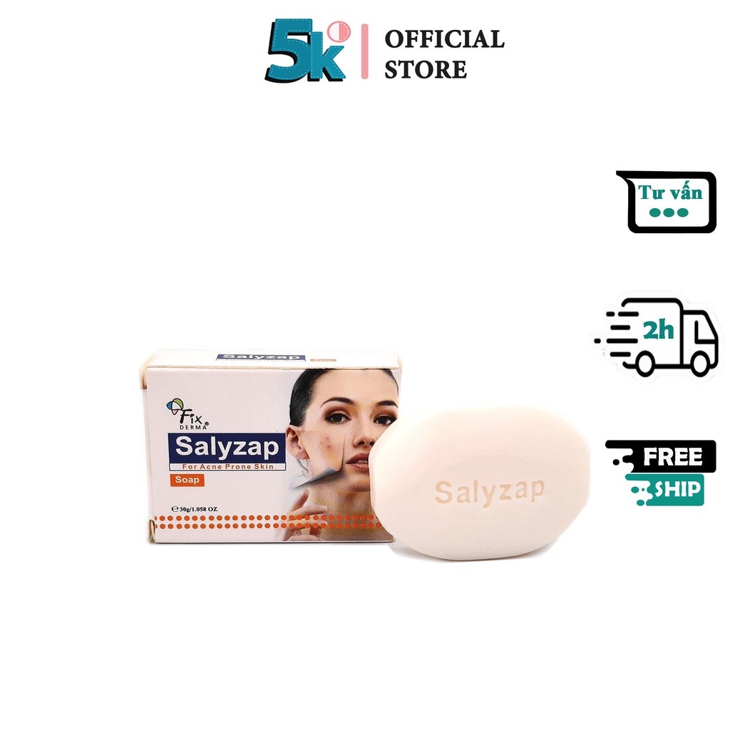Xà Phòng Giảm Mụn Mờ Thâm Nám Fixderma Salyzap Soap (30g-75g)