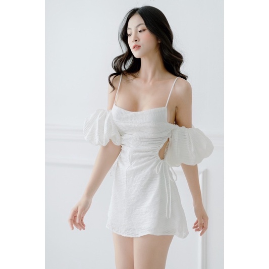 AMIE RO DRESS / váy trắng 2 dây
