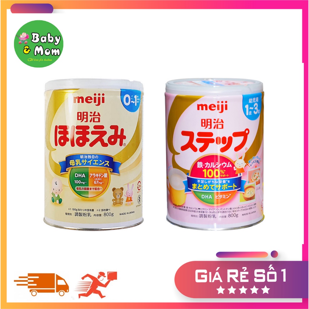 Sữa Meiji lon, Sữa Meiji nội địa Nhật số 0-1 và số 1-3 (800gr) giúp tăng cường hệ miễn dịch cho bé