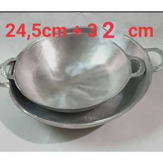Chảo gang bộ 2 chảo gang đường kính 25 cm+ 32 cm