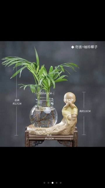 Bộ tượng 4 KHÔNG an lạc- tặng kèm bình thuỷ tinh( KHÔNG BAO GỒM KỆ) | BigBuy360 - bigbuy360.vn