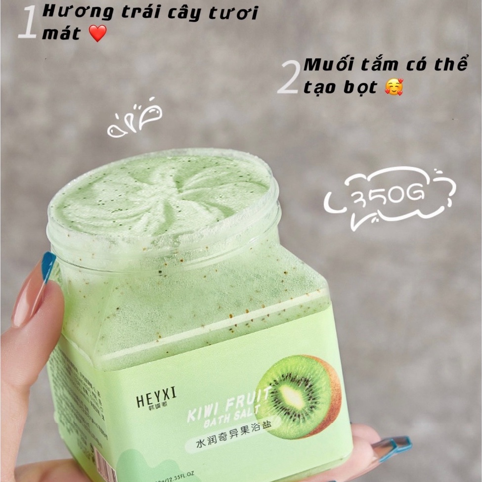 Muối tắm tẩy da chết body hoa quả HEYXI Fruit Clear Body Bath Salt 350g HEYX17