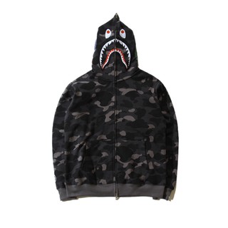 [Freeship] Áo khoác Bape camo đen,jacket bape shark