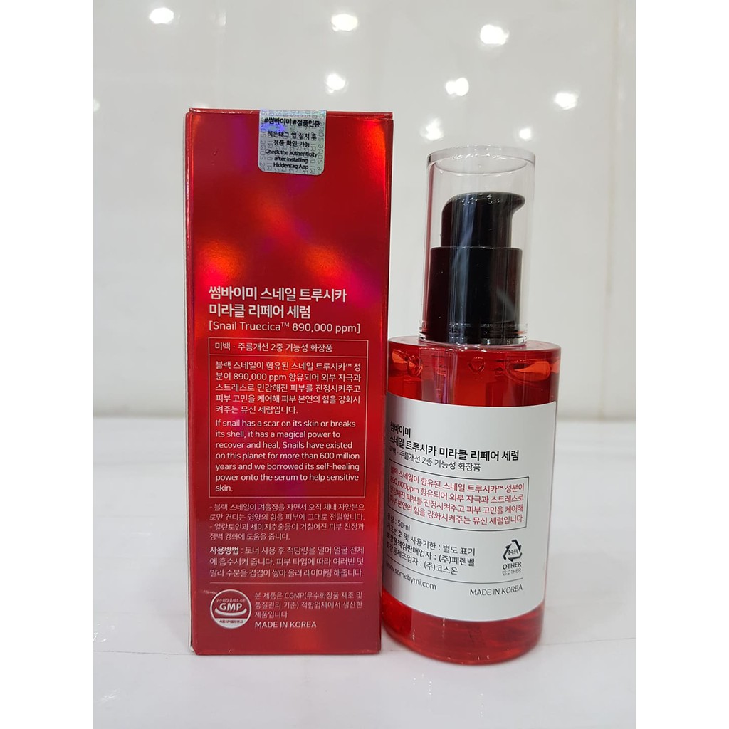 Tinh Chất Giảm Thâm Mờ Sẹo Some By Mi Snail Truecica Miracle Repair Serum 50ml Hàn Quốc