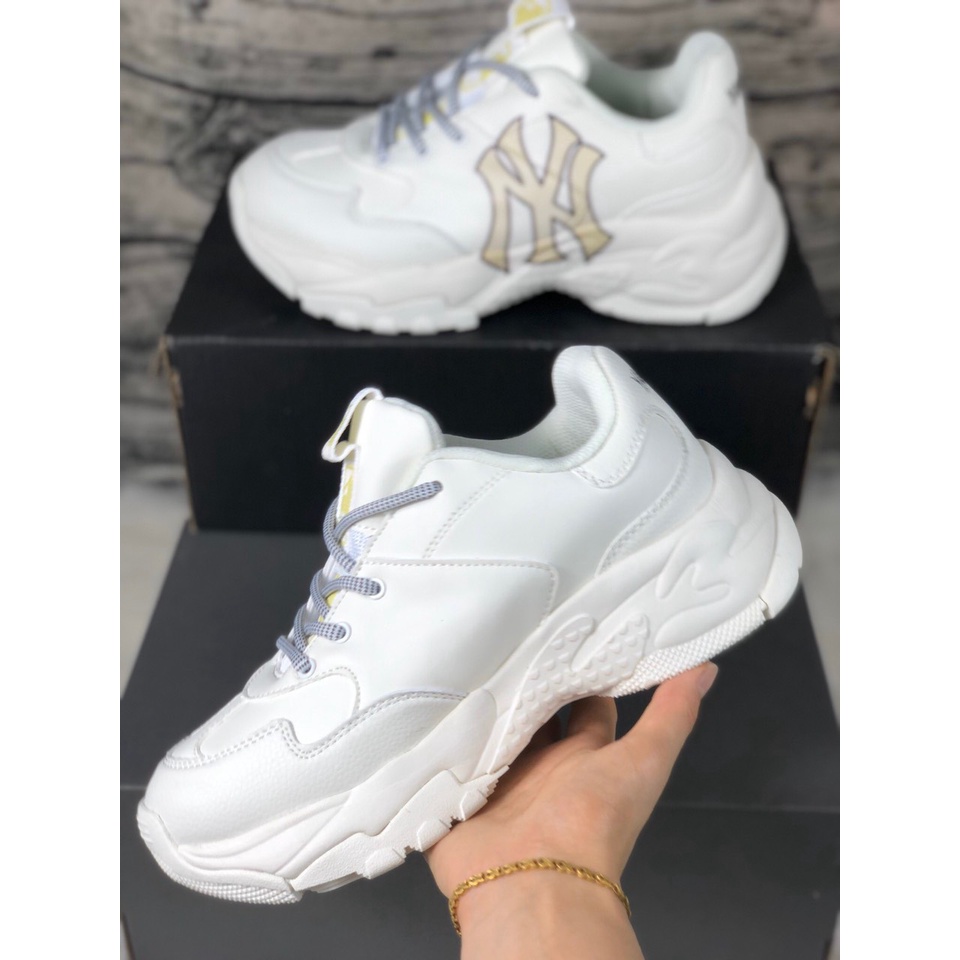 Giày sneaker MLb NY vàng, Giày MLB NY Đôn Đế Chuẩn Đế Tàu full size