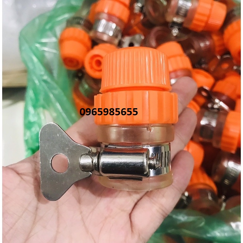 Bộ khớp nối nhanh dây hút máy rửa xe vào vòi nước có đai xiết tiện lợi