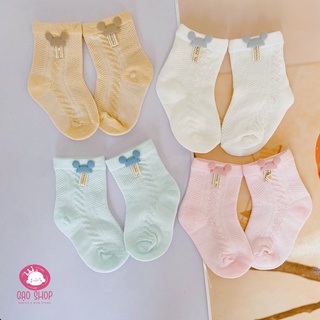 Tất lưới hình Mickey đáng yêu cho bé, Vớ lưới mùa hè cho bé 0-1 tuổi