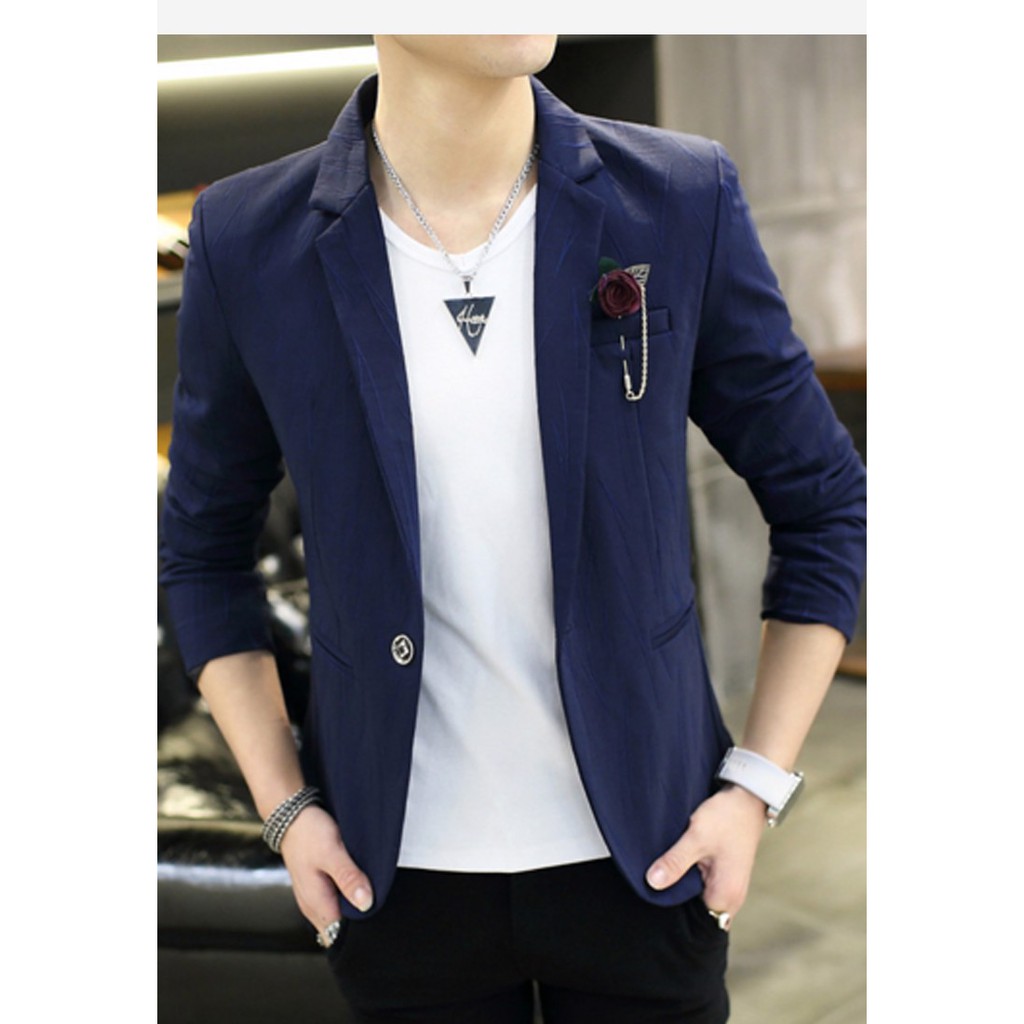 Áo vest nam HOA VĂN body VN9 (XANH ĐEN )
