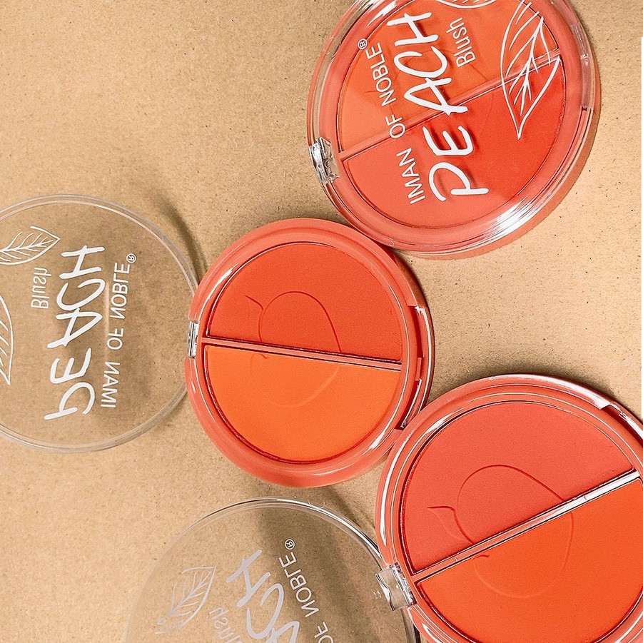 HỘP PHẤN MÁ 2 Ô MÀU IMAN OF NOBDE PEACH QUẢ ĐÀO CỰC ĐẸP MS:8314B | BigBuy360 - bigbuy360.vn