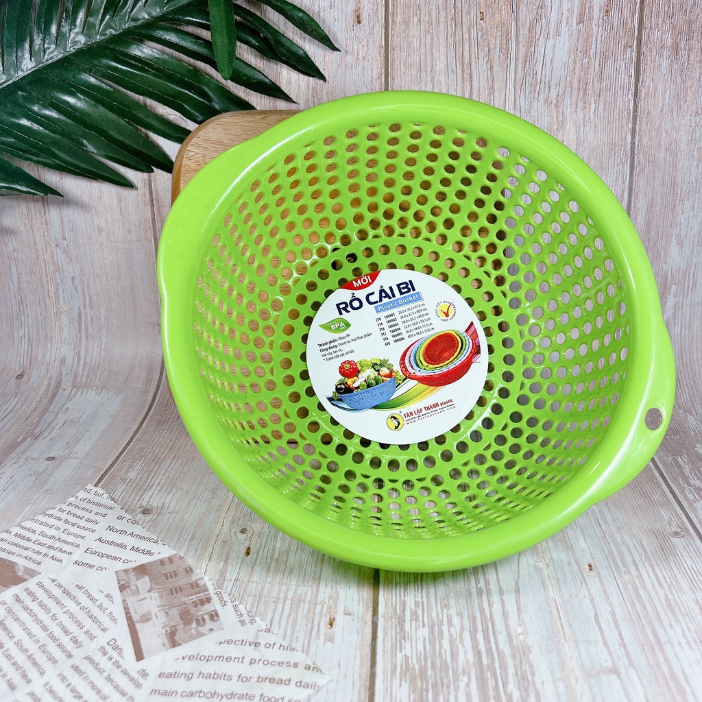 Rổ Nhựa Cải Bi Hàng Dày Chắc Chắn 20cm