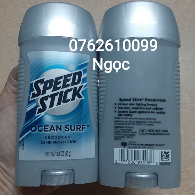 Lăn khử mùi SPEED STICK Ocean Surf  sáp xanh - Hàng Mỹ.