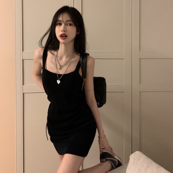 Đầm hai dây ZHELIHANGFEI phối ren xinh xắn thời trang cho nữ