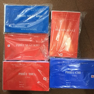 Hoá đơn, phiếu xuất nhập kho, phiếu thu chi 2 liên