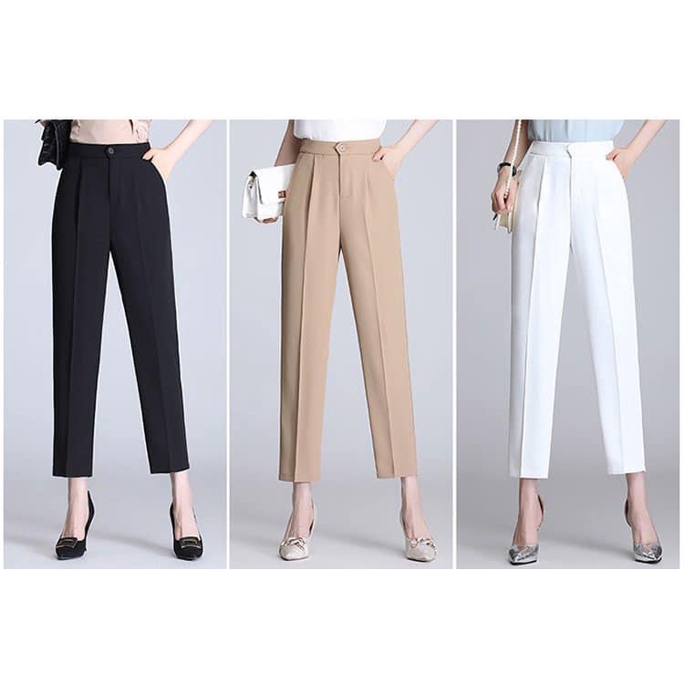 Quần baggy nữ Ladya công sở thun sau cạp cao đi chơi đi làm đều xinh M8006
