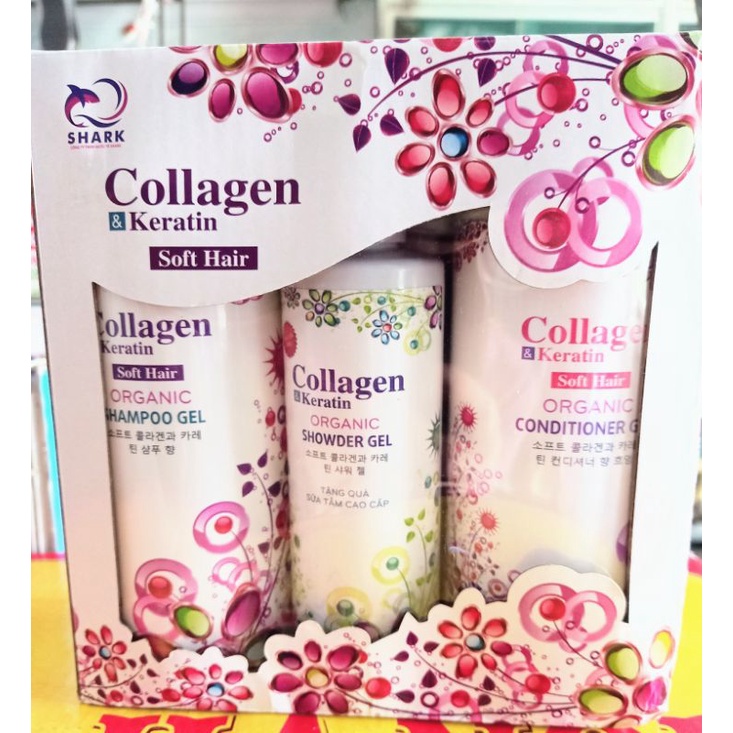 Dầu gội đầu collagen và keratin soft Hair Organic siêu mượt và phục hồi tóc hương nước hoa