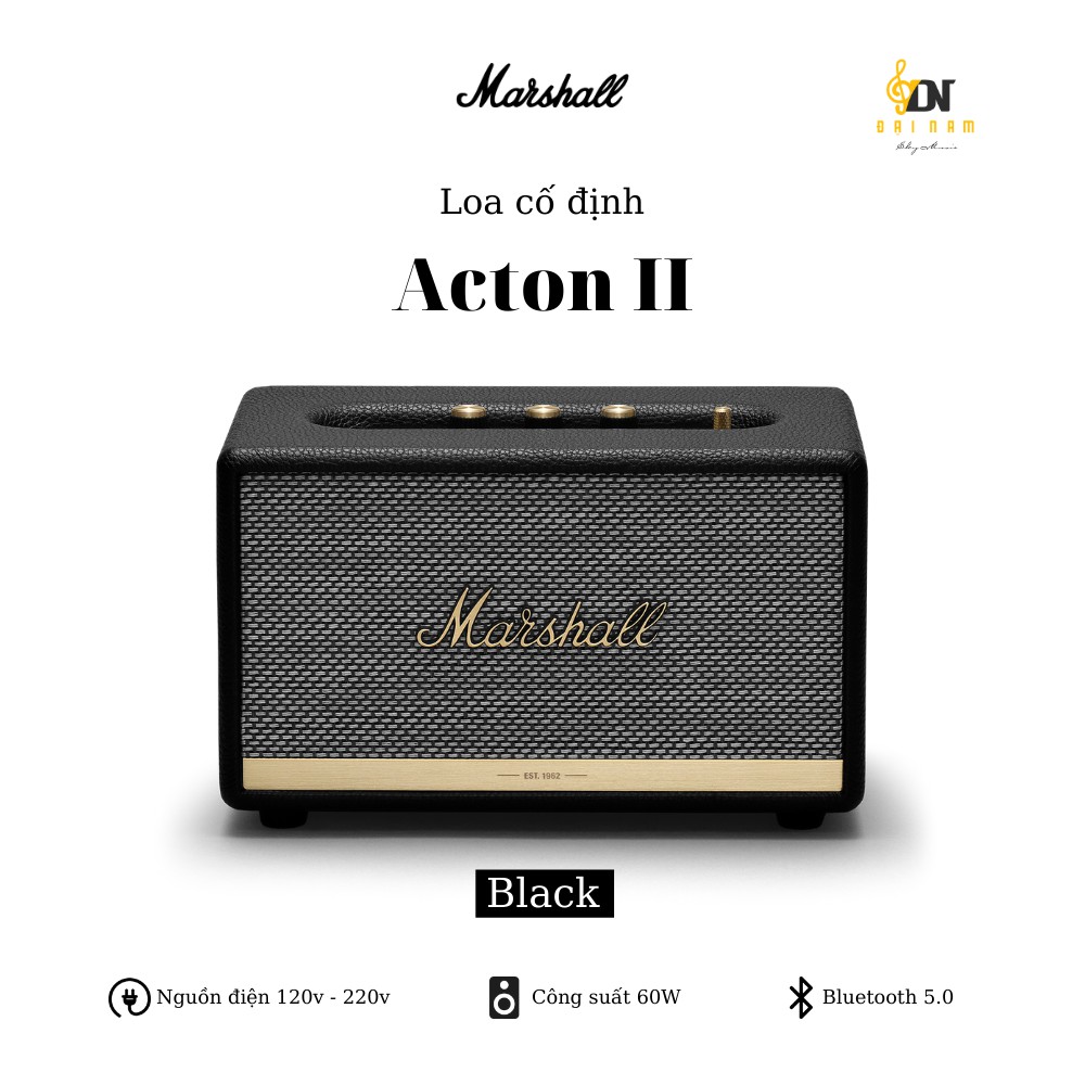 Loa Bluetooth Marshall Acton II Chính Hãng - Bảo hành chính hãng, 1 đổi 1 trong 12 tháng