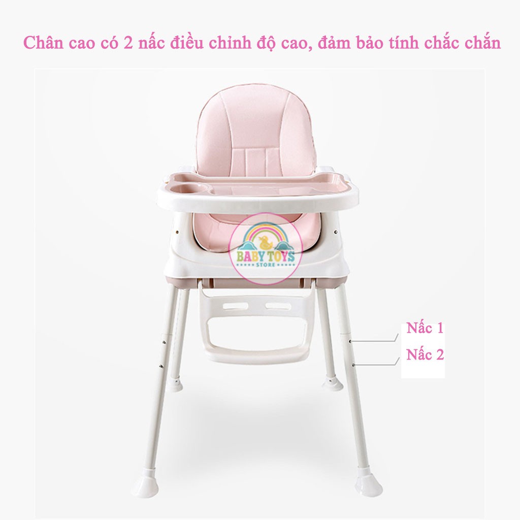 Ghế Ăn Dặm Cho Bé 3in1 Ghế, Ghế Bánh Xe, Ghế Cao, Gấp Gọn Dễ Dàng Mang Đi (Hàng Cao Cấp)