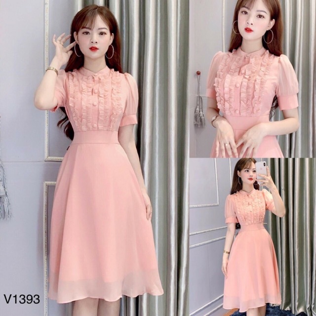 ĐẦM DÁNG XOÈ TAY CON BÈO NGỰC GIÁ RẺ KÈM ẢNH THẬT
