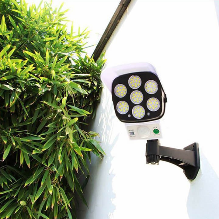 Đèn năng lượng mặt trời giả camera tự động bật tắt chống trộm, Chống nước IP66, Sử dụng 6 tiếng, Có 3 chế độ, Điều khiển