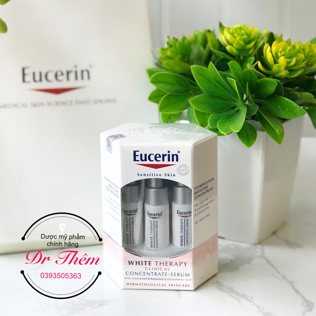 ✔️[CHÍNH HÃNG] Eucerin WHITE THERAPY Concentrate Serum Tinh Chất Eucerin Dưỡng Trắng Da, Giảm Thâm Nám  6*5 ml