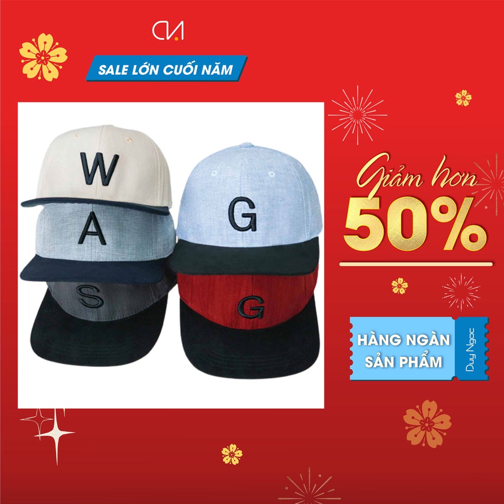 Nón Kết Nam HIPHOP Màu Chữ Cái Duy Ngọc Cao Cấp, phong cách thời trang -UNISEX-hàng chính hãng (7710)