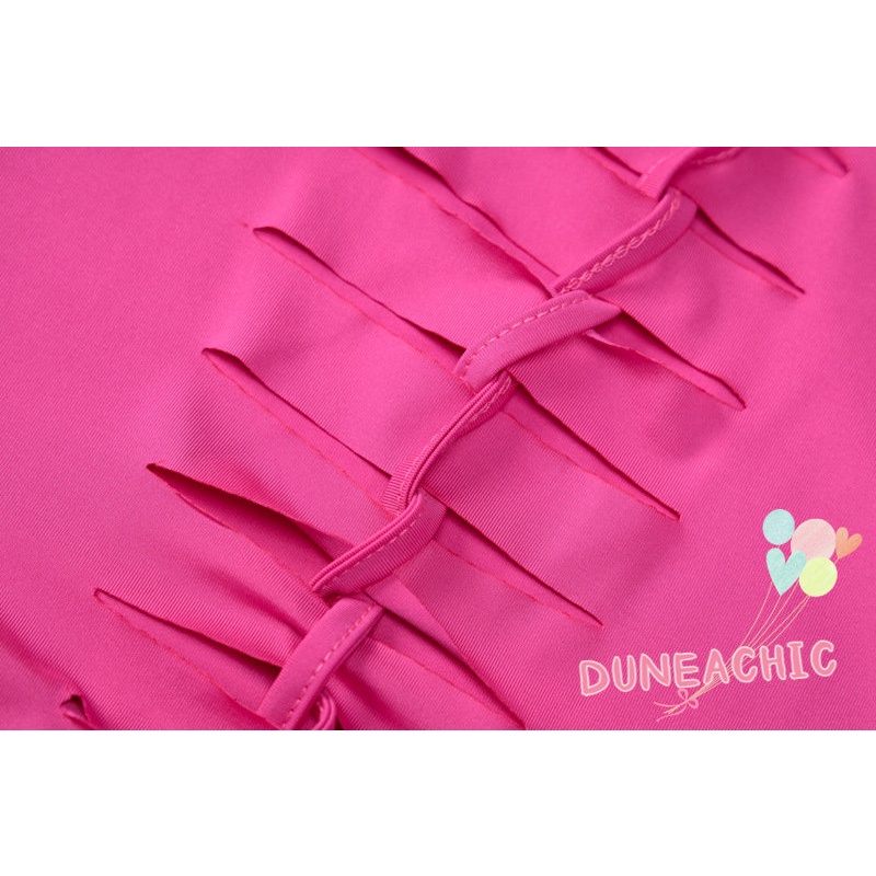 DUNEA Đầm tay dài màu trơn thời trang gợi cảm dành cho nữ