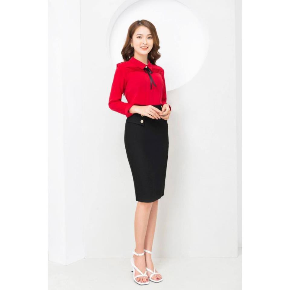 Áo sơ mi công sở đính hoa kèm, chất mềm mát, có size to bigsize nữ hàn thanh lịch cao cấp | BigBuy360 - bigbuy360.vn