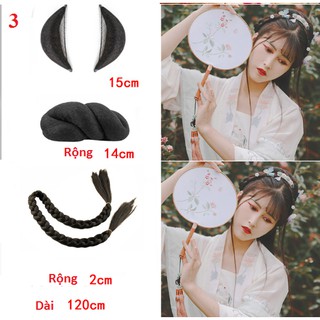 Tóc giả nữ cổ trang - Bộ tóc giả cổ trang