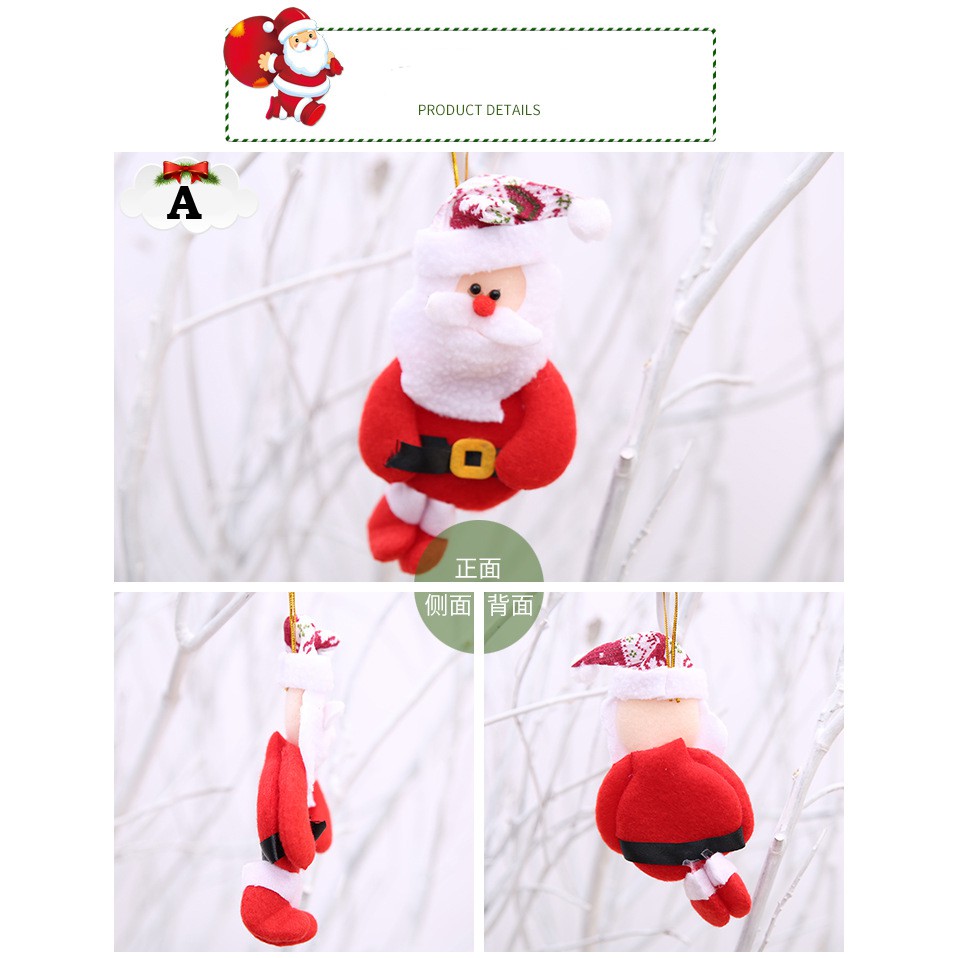 Set 2 Búp Bê Trang Trí Giáng Sinh