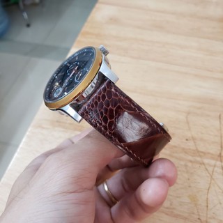 Dây đồng hồ handmade da đà điểu