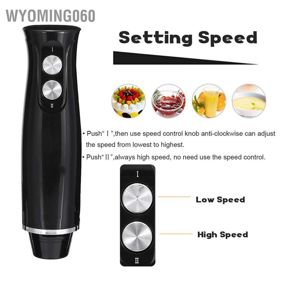 Máy xay sinh tố điện 500W 4 trong 1 Thực phẩm bổ sung Máy xay thịt Máy đánh trứng Máy ép trái cây EU Cắm 220‑240V 【Wyoming060】