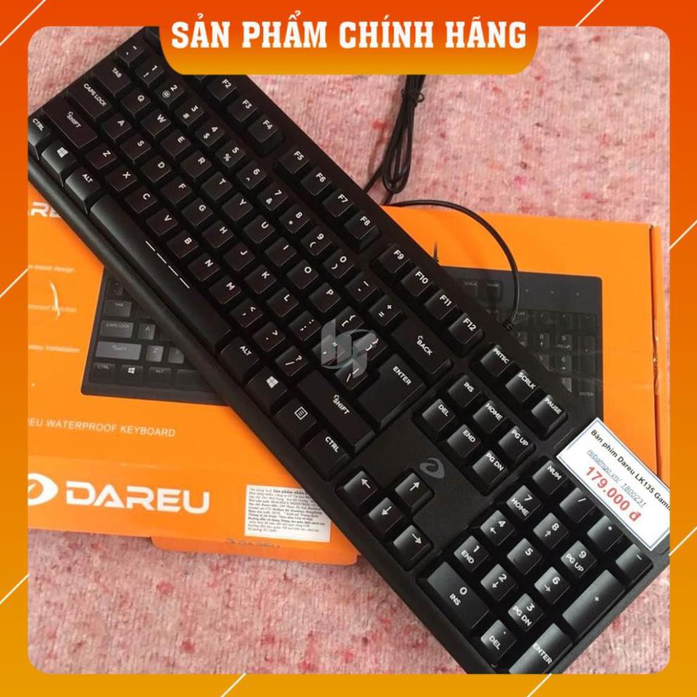 Bàn phím Dareu LK135 - Màu đen - Chống nước tuyệt đối - Chính hãng BH 24 tháng