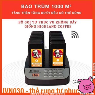 Ivn030 bộ 16 thẻ rung tự phục vụ khi đồ ăn làm xong