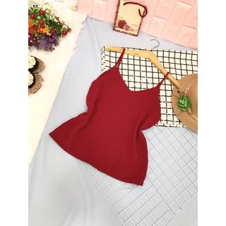 Áo voan 2 dây cổ tim