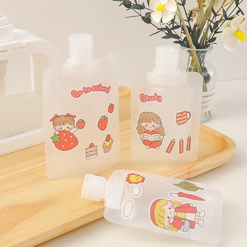 Túi Bóp Rỗng Bằng Nhựa Trong Suốt 30-100ML Đựng Mỹ Phẩm Dầu Gội Tiện Dụng