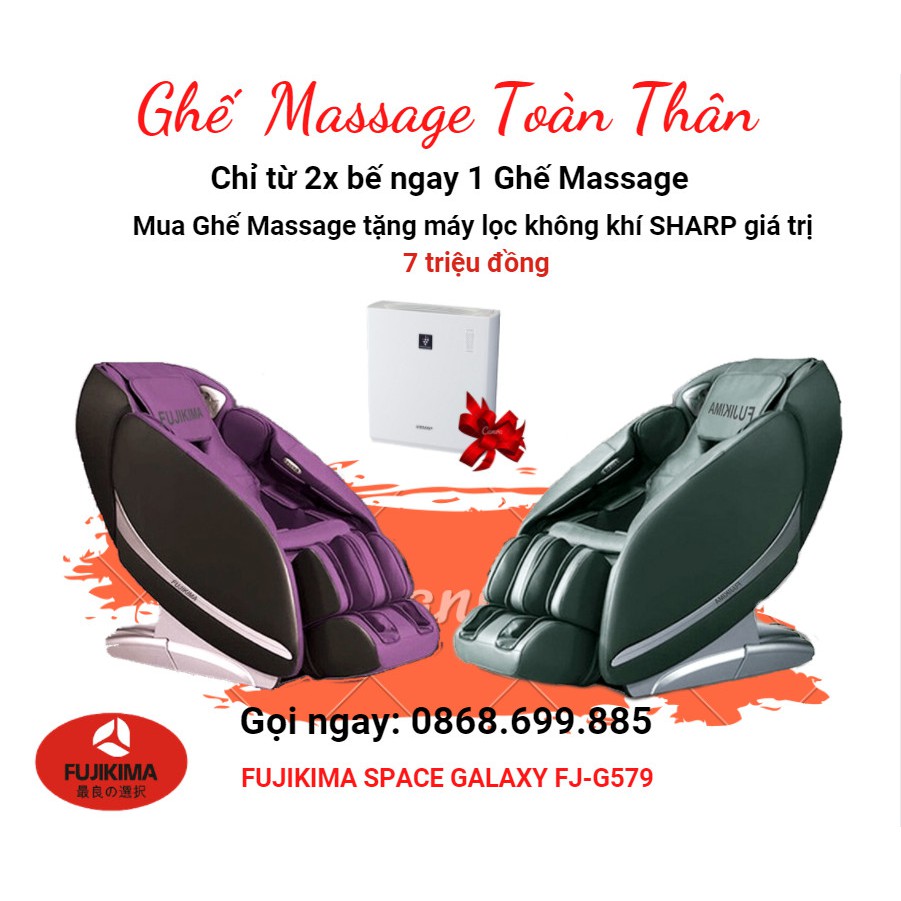 [HOT 2021] Ghế massage liên động tự động massage toàn thân thời thượng quý phái trị liệu Nhật Bản FUJIKIMA FJ-G579