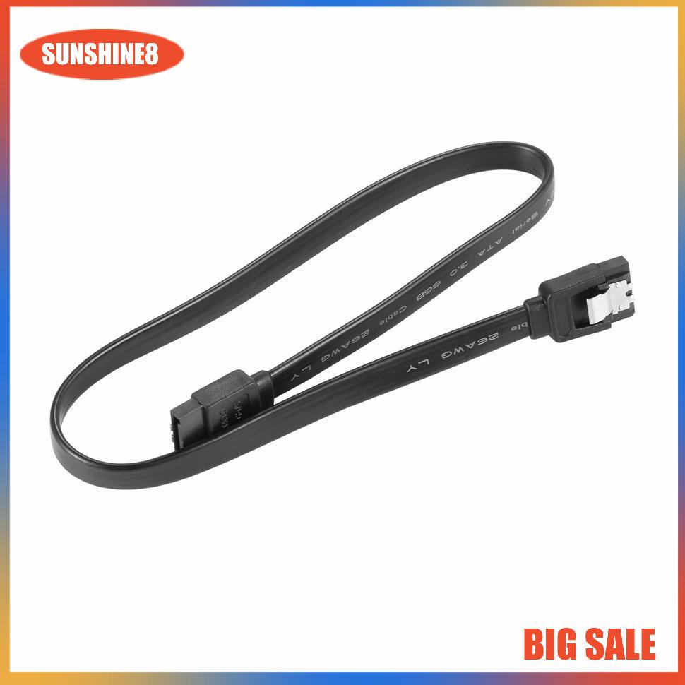 【SUN】38cm SATA 3.0 Cable Straight Interface 6Gbps HDD SDD Data Cables With Latches