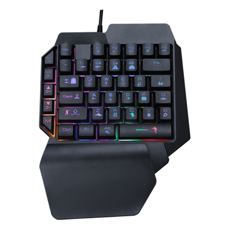 lucky* 39 Keys PUBG Keycap Version Mechanical Backlit Keypad, USB Wired Gaming Keypad with Breathing LED