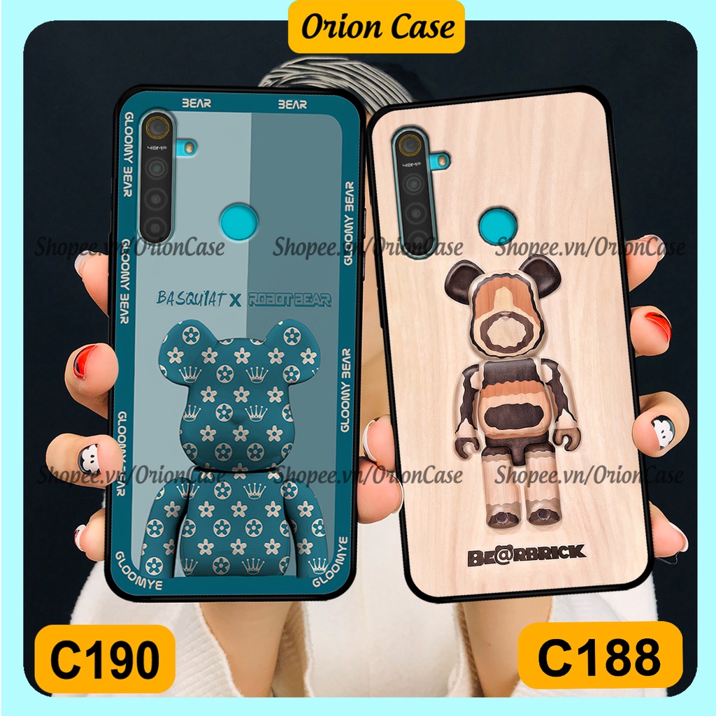 Ốp lưng Realme 5 - Realme 5 Pro in hình bearbrick 3D thời trang, cá tính. ốp chống sốc, bền đẹp