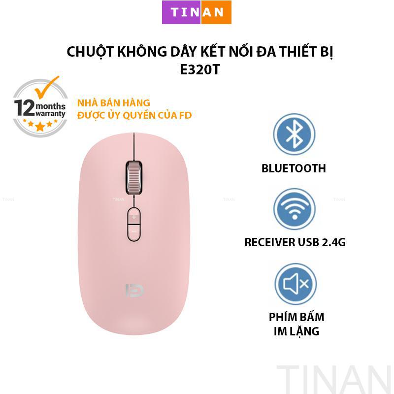 [Bluetooth+USB2.4G] Chuột Không Dây Kết Nối Đa Thiết Bị FD E320T, Thiết Kế Siêu Mỏng, Dùng Cho Văn Phòng, Học Tập