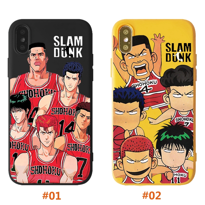 Ốp lưng silicone họa tiết hoạt hình Slam Dunk cho iPhone 6 6s 7 8 Plus X XS XR XSMax